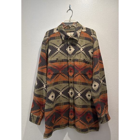 The Territory Ahead Other - The Territory Ahead Size XL Southwestern Western Aztec Heavy Flannel Shirt